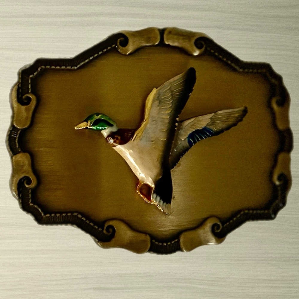 Vintage Raintree Brass Duck Belt Buckle  1977-1978 - Picture 4 of 7